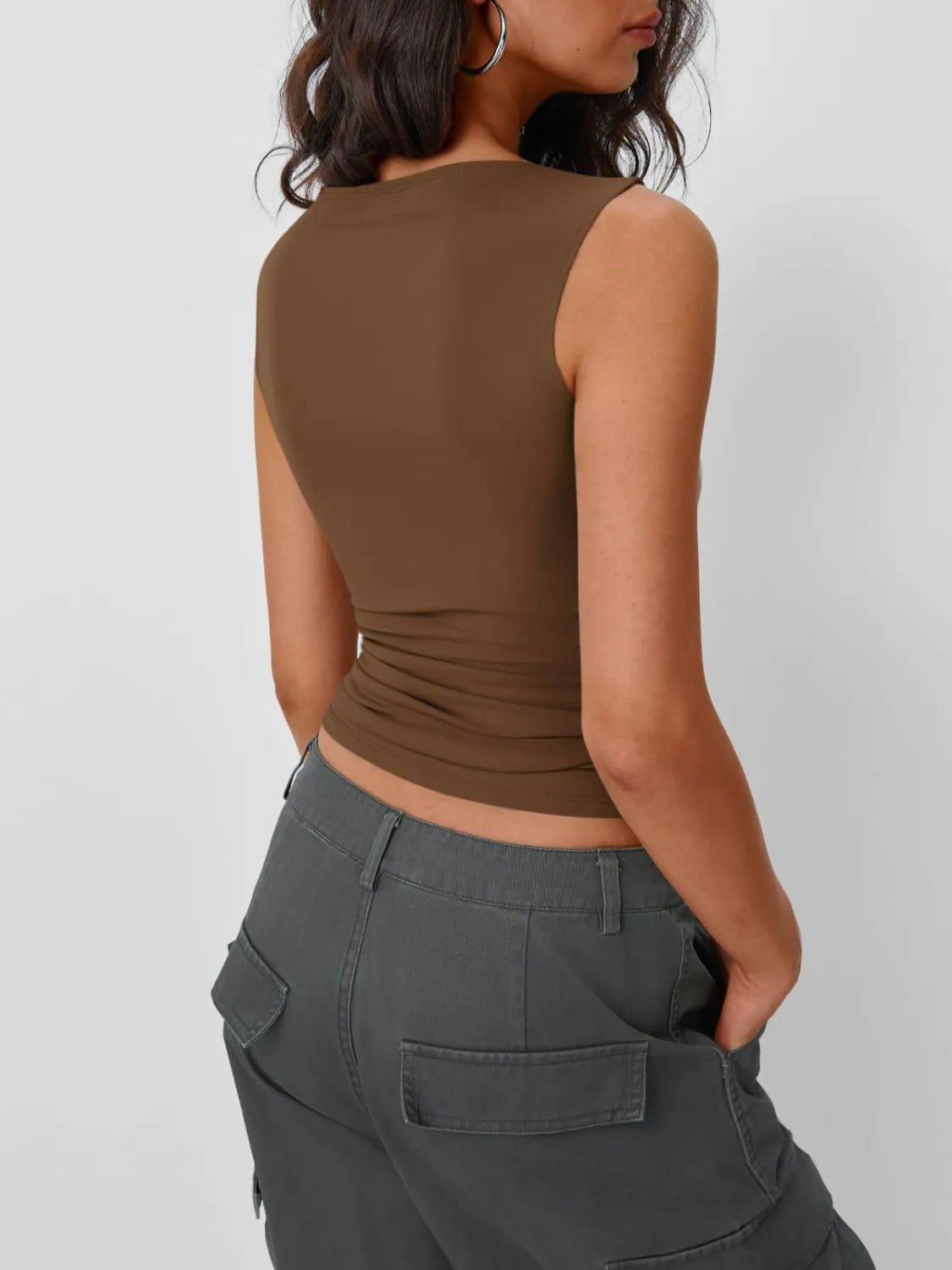 2 Pack Round Neck Tank Top Women Basic Sleeveless Layering Cami — Kharites Shop - Kharites
