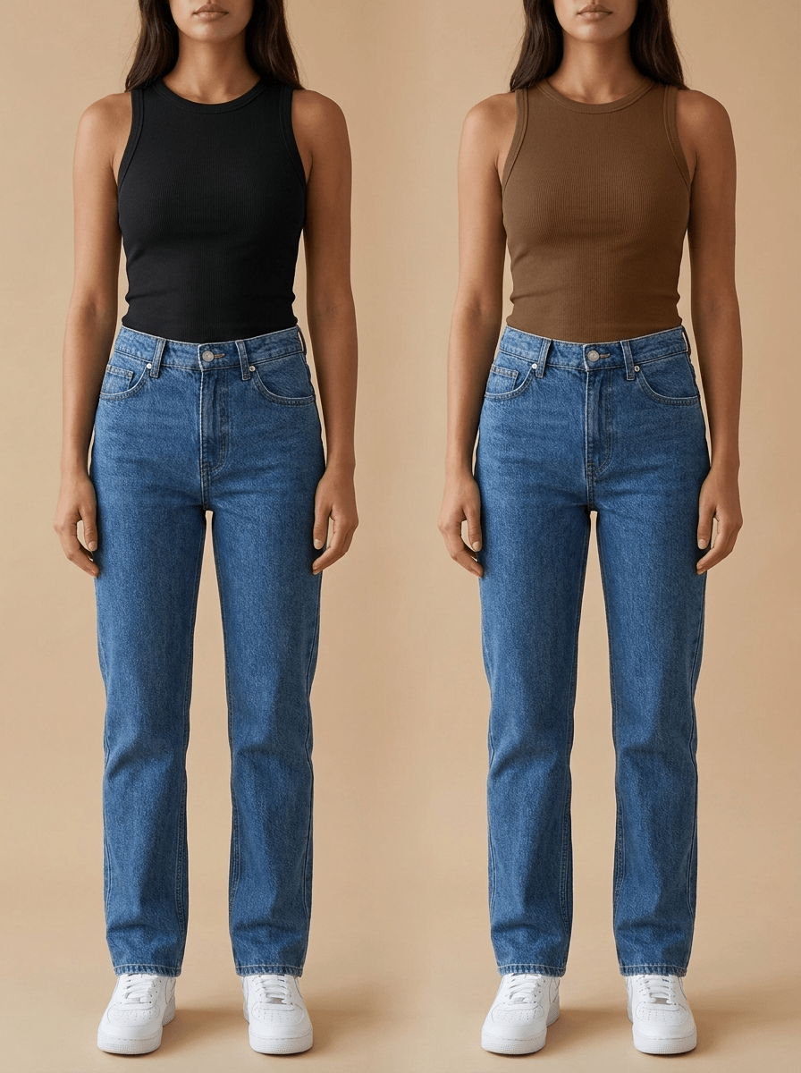 2 Pack Round Neck Tank Top Women Basic Sleeveless Layering Cami — Kharites Shop - Kharites