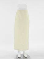 Cotton Midi Skirt Women Side Slit High Waisted Casual Skirt — Kharites Shop - Kharites