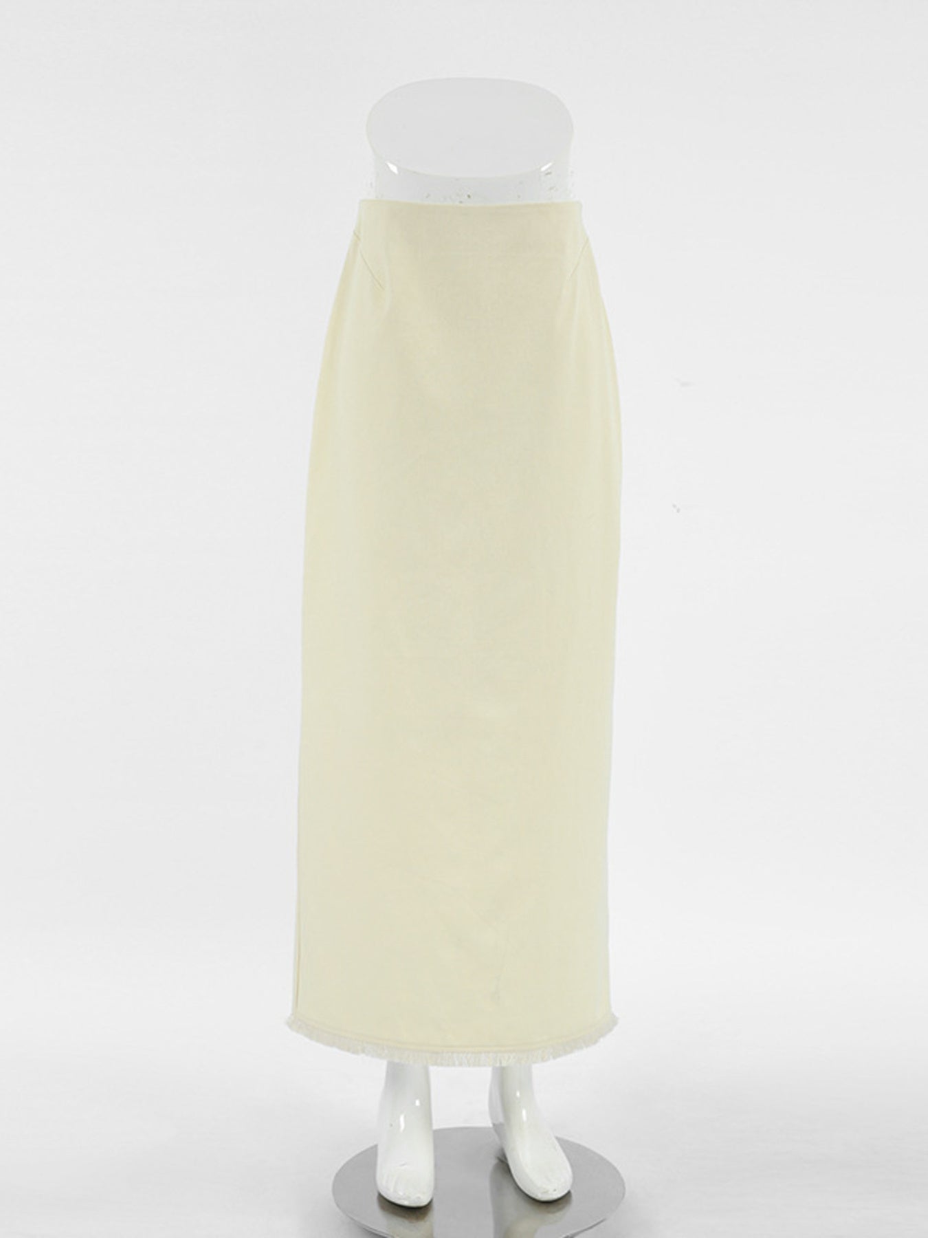 Cotton Midi Skirt Women Side Slit High Waisted Casual Skirt — Kharites Shop - Kharites