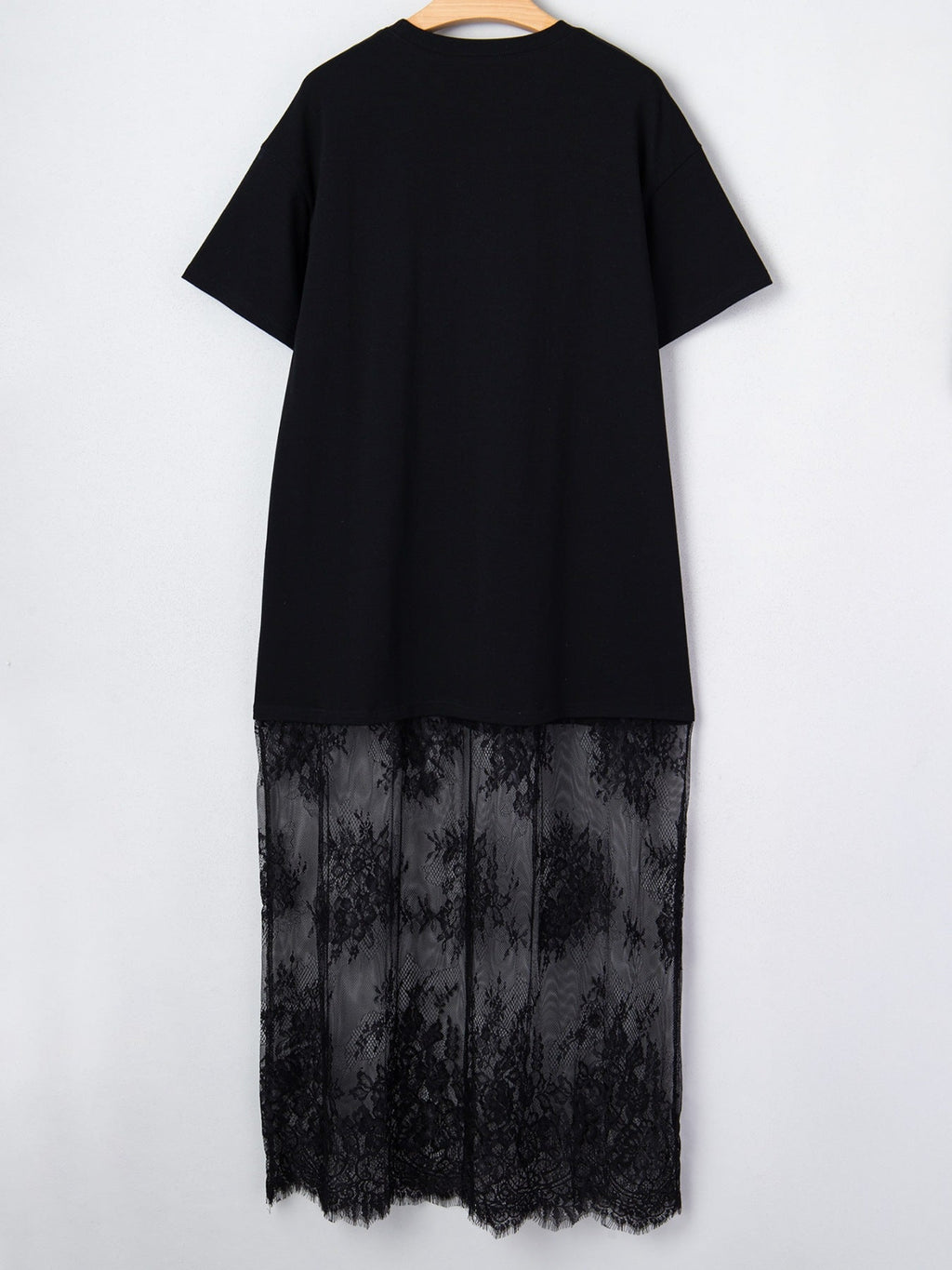 Floral Patchwork Short Sleeve T Shirt Loose Dress - Kharites
