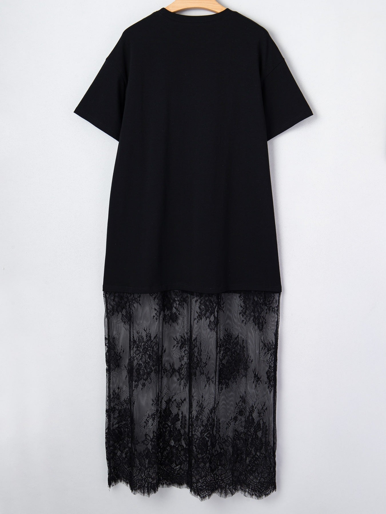 Floral Patchwork Short Sleeve T Shirt Loose Dress - Kharites