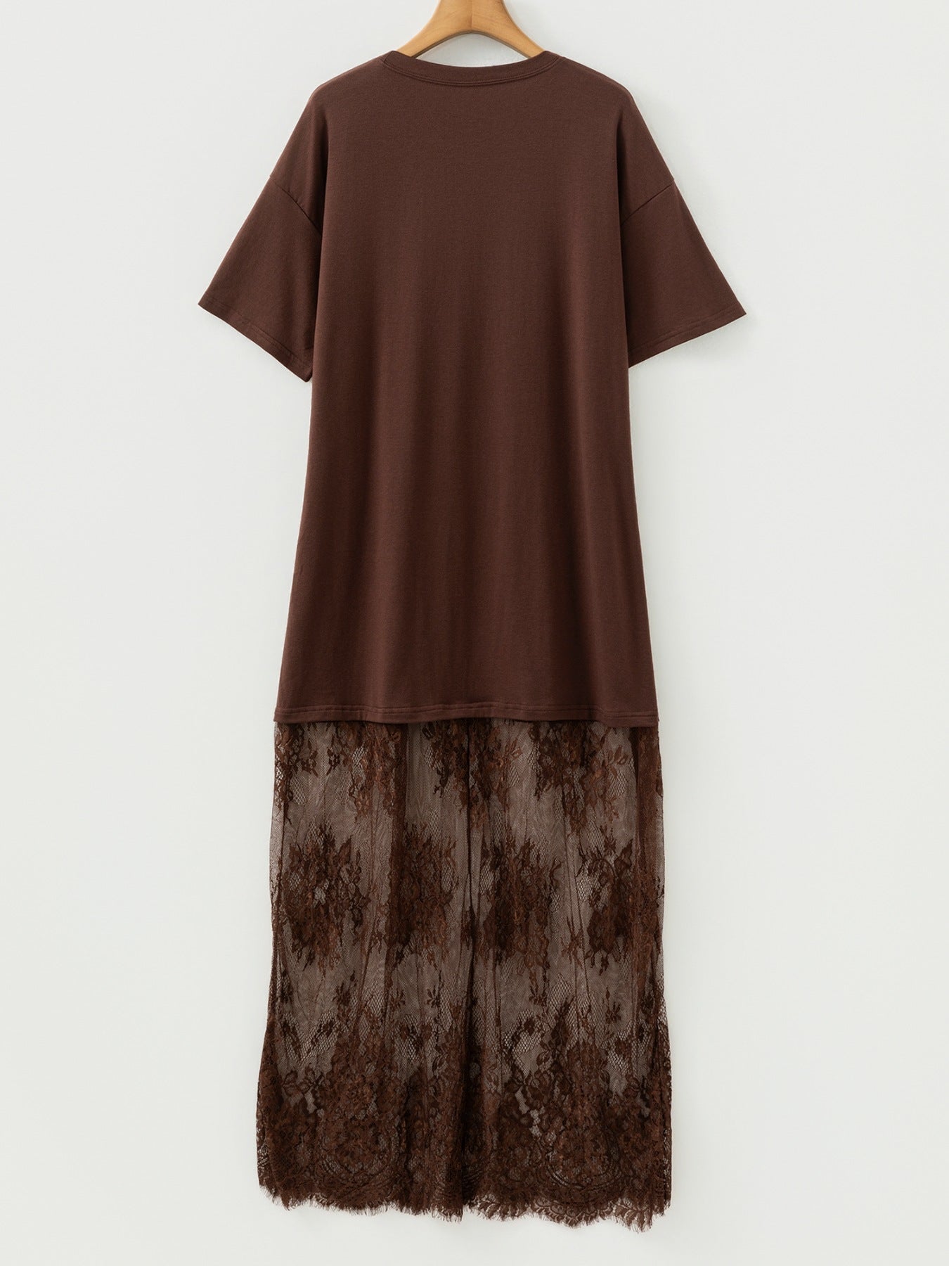 Floral Patchwork Short Sleeve T Shirt Loose Dress - Kharites