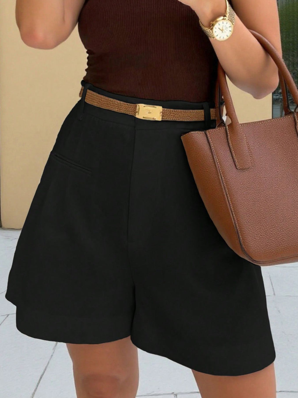 High Waisted Shorts Women Casual Summer Shorts With Pockets — Kharites Shop - Kharites