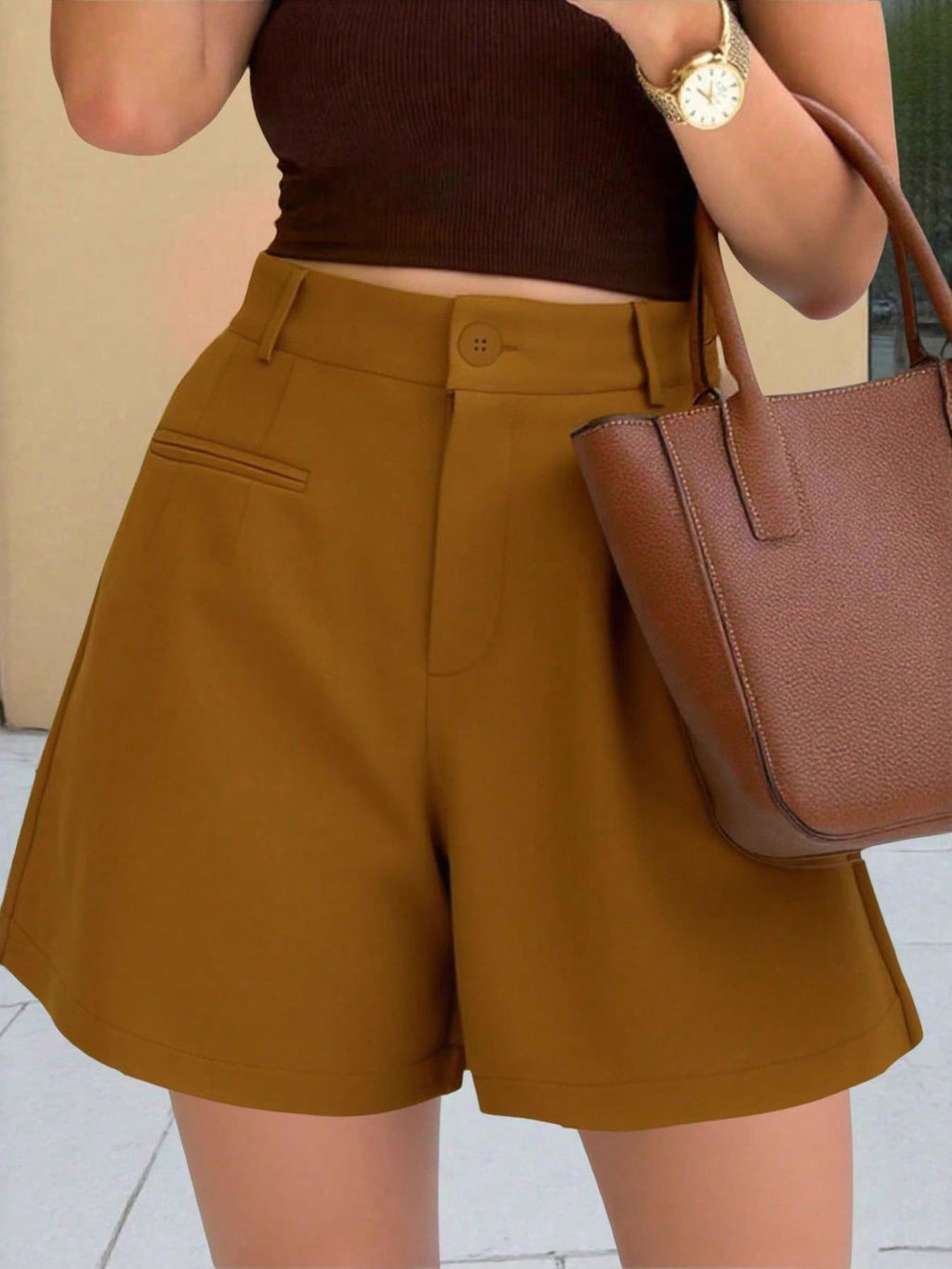 High Waisted Shorts Women Casual Summer Shorts With Pockets — Kharites Shop - Kharites