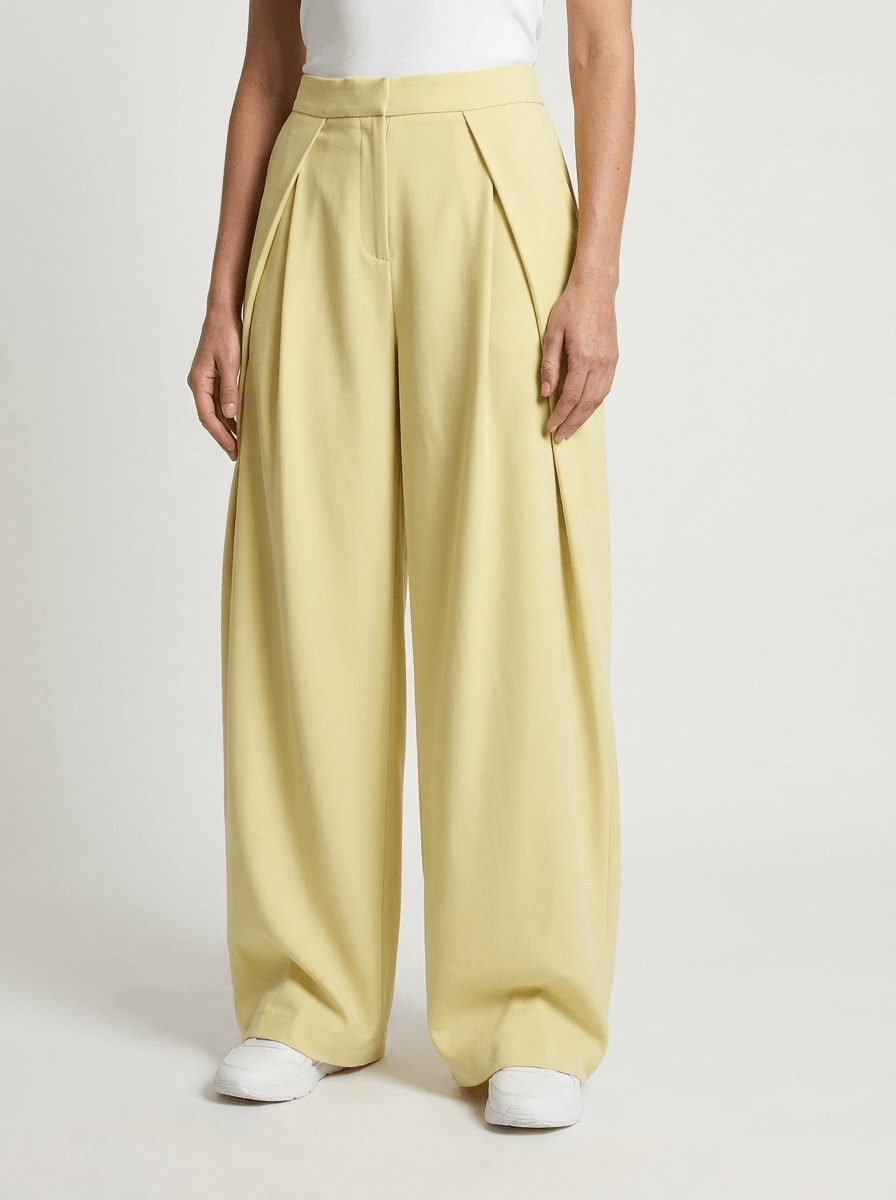 High Waisted Wide Leg Pants Women Trousers With Pockets Work Casual — Kharites Shop - Kharites