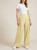 High Waisted Wide Leg Pants Women Trousers With Pockets Work Casual — Kharites Shop - Kharites