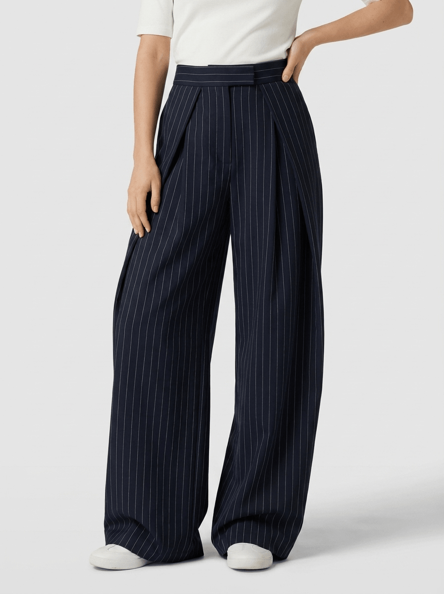 High Waisted Wide Leg Pants Women Trousers With Pockets Work Casual — Kharites Shop - Kharites