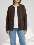 Knit Cardigan Women Crew Neck Button Up Ribbed Sweater With Pockets — Kharites Shop - Kharites
