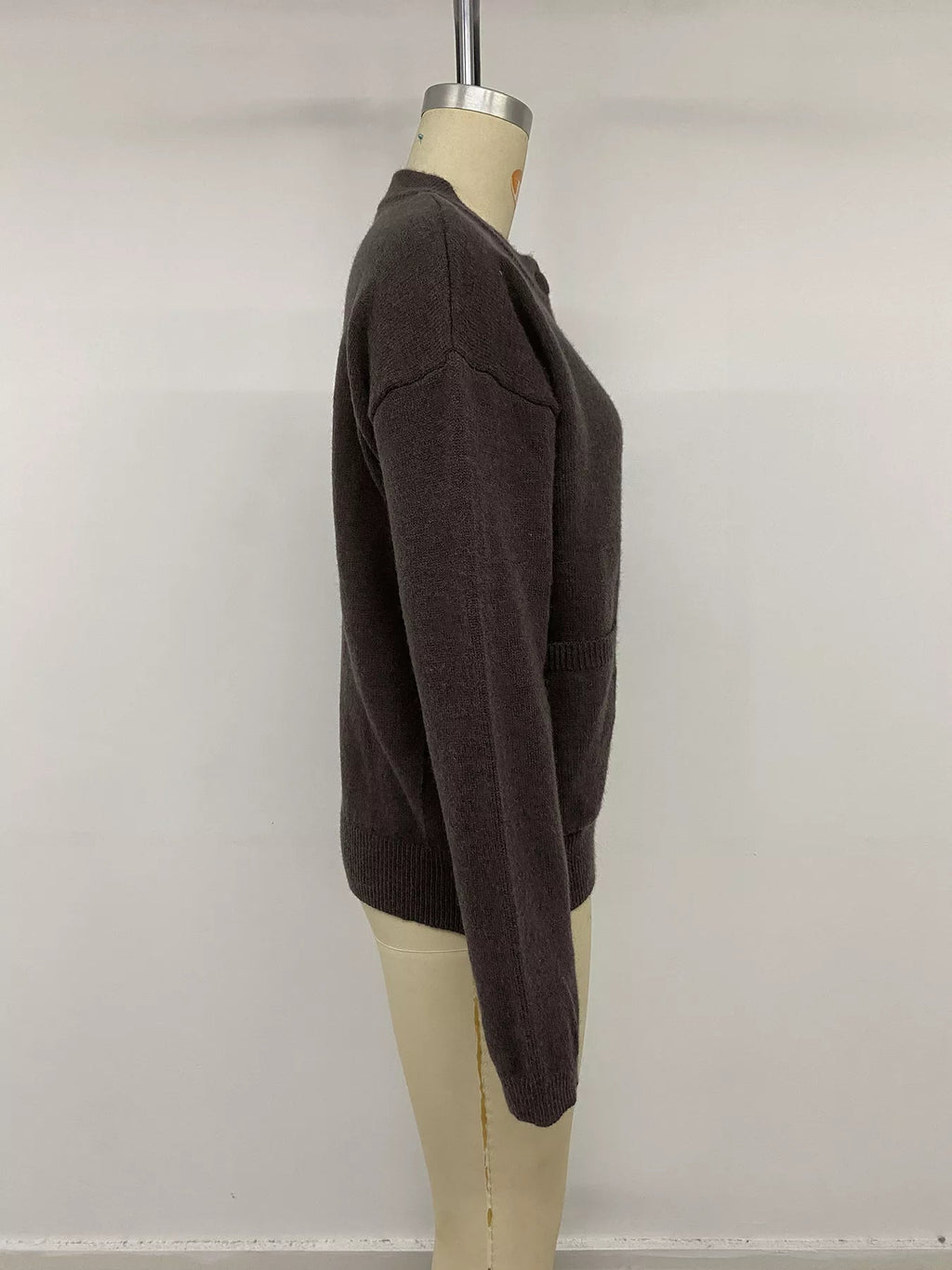 Knit Cardigan Women Crew Neck Button Up Ribbed Sweater With Pockets — Kharites Shop - Kharites