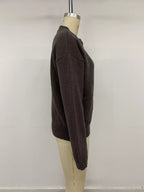 Knit Cardigan Women Crew Neck Button Up Ribbed Sweater With Pockets — Kharites Shop - Kharites