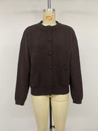 Knit Cardigan Women Crew Neck Button Up Ribbed Sweater With Pockets — Kharites Shop - Kharites