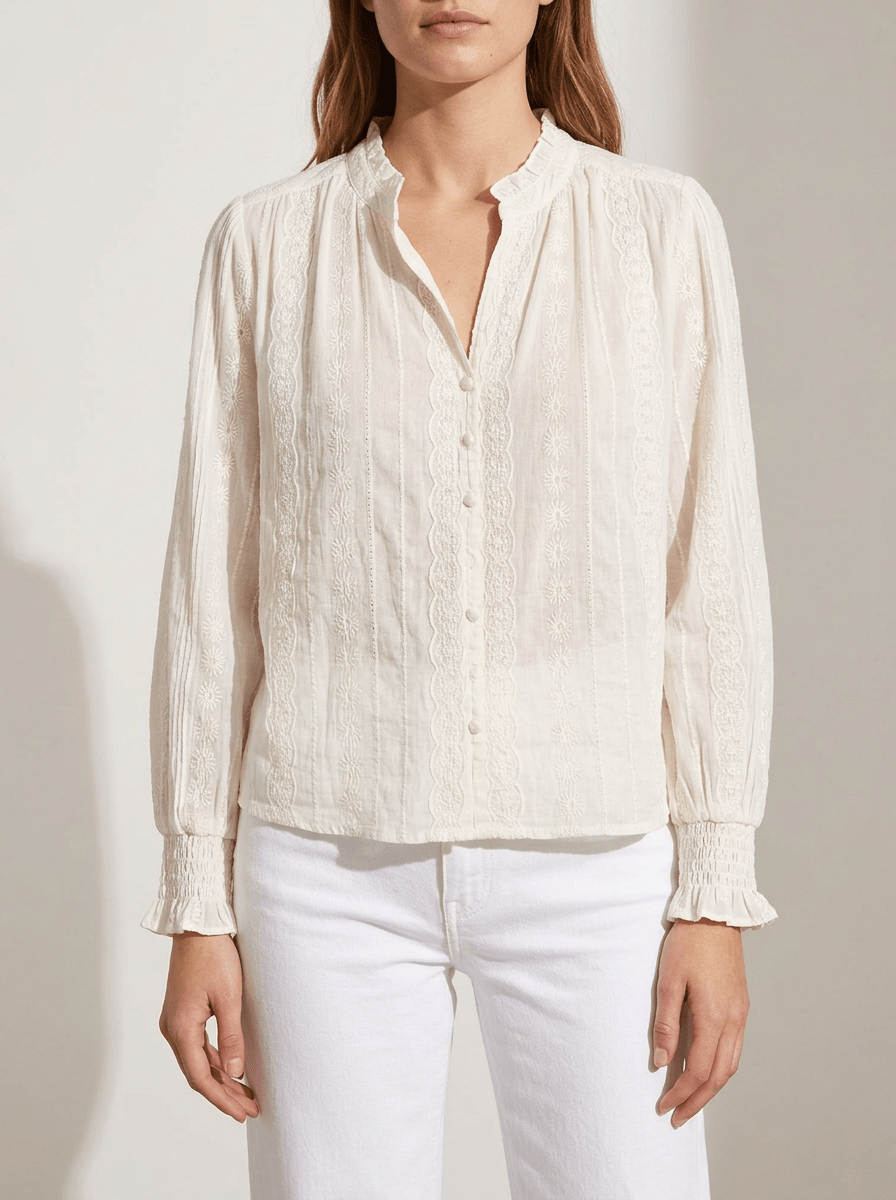 Lace Button Up Shirt Women Tie Front Short Sleeve Blouse — Kharites Shop - Kharites