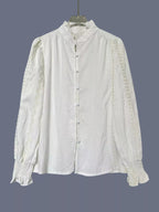 Lace Detail Button Up Shirt - Kharites