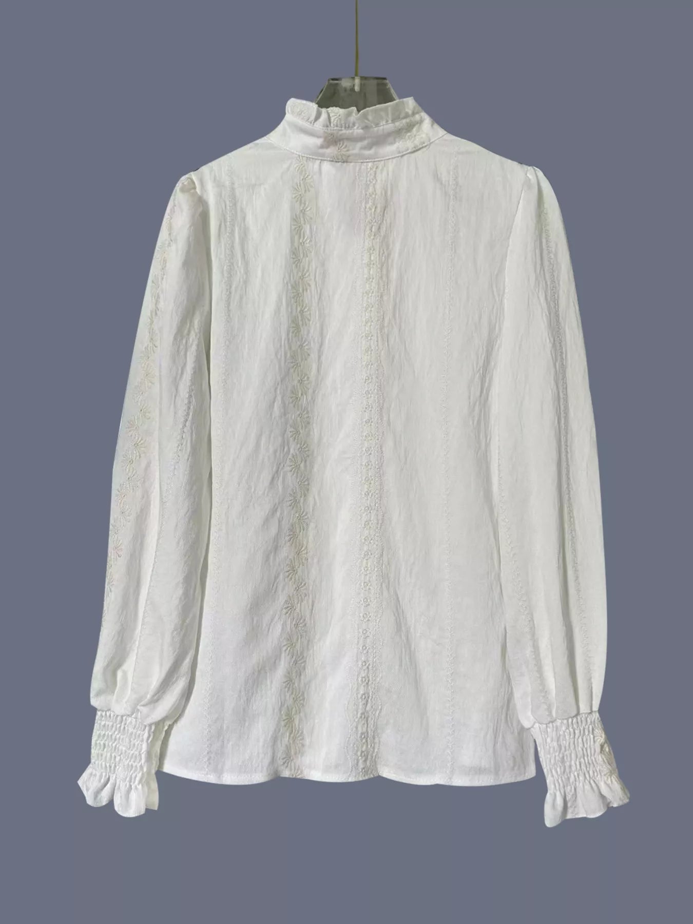 Lace Detail Button Up Shirt - Kharites