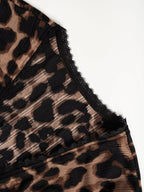 Leopard Print Button-Down Top - Kharites