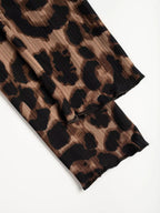 Leopard Print Button-Down Top - Kharites
