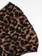 Leopard Print Button-Down Top - Kharites
