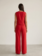 Matching Set Women Round Neck Top & Pants Two Piece With Pockets — Kharites Shop - Kharites