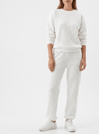 Matching Set Women Textured Top & Pants Two Piece Lounge Co Ord — Kharites Shop - Kharites