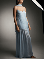 Maxi Cami Dress Women Adjustable Strap Sleeveless Summer Dress With Scarf — Kharites Shop - Kharites