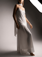 Maxi Cami Dress Women Adjustable Strap Sleeveless Summer Dress With Scarf — Kharites Shop - Kharites
