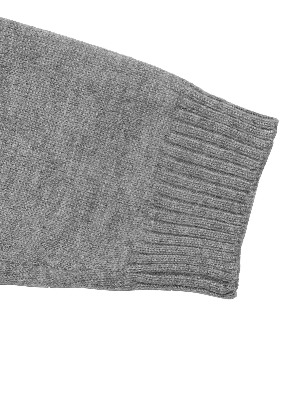 Oversized Contrast Collar Sweater Women Dropped Shoulder Ribbed Knit — Kharites Shop - Kharites