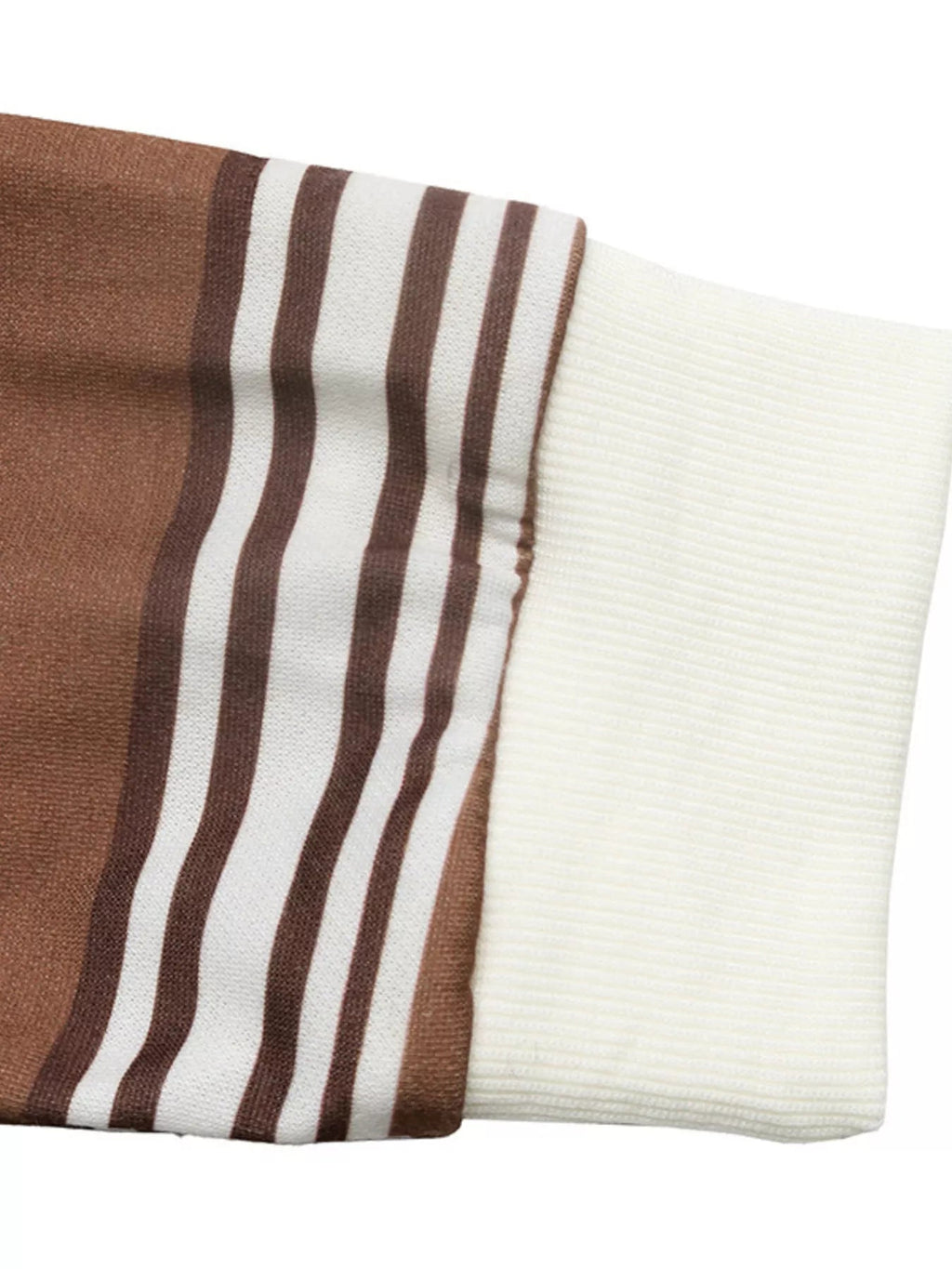 Oversized Striped Dropped Shoulder Sweatshirt Women Button Detail Top — Kharites Shop - Kharites