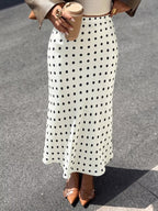 Polka Dot Midi Skirt Women High Waisted A Line Summer Skirt — Kharites Shop - Kharites