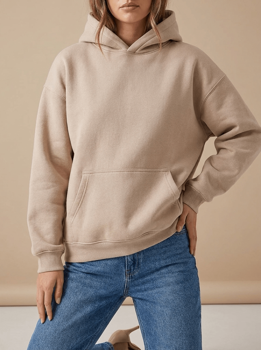 Pullover Hoodie Women Long Sleeve Kangaroo Pocket Casual Sweatshirt — Kharites Shop - Kharites
