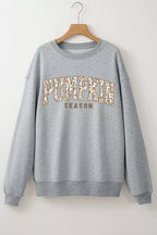 Pumpkin Season Sweatshirt Women Oversized Graphic Pullover Fall Top — Kharites Shop - Kharites