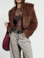 Sheer Leopard Print Long Sleeve Blouse - Kharites