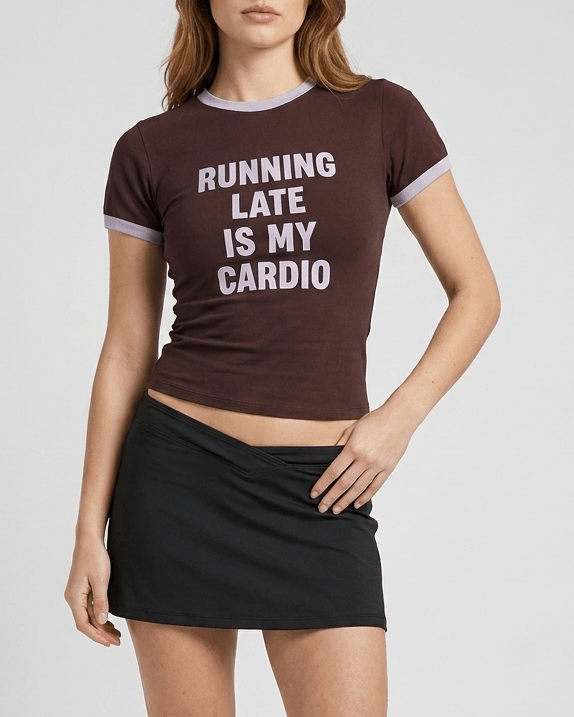 Slogan Graphic Tee Women Round Neck Short Sleeve Casual Everyday Top — Kharites Shop - Kharites