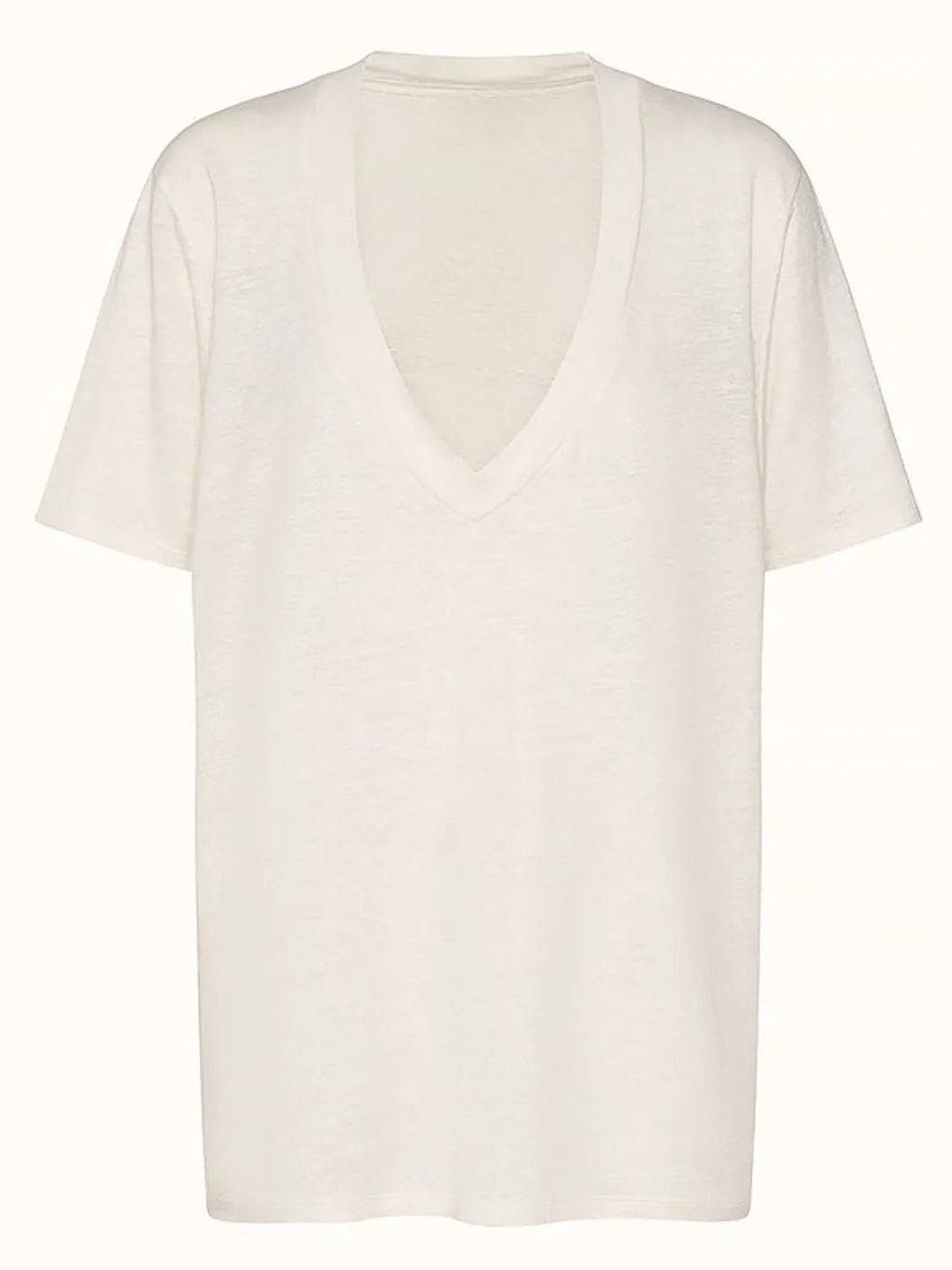 Solid V-Neck Short Sleeve T-Shirt - Kharites
