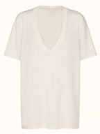 Solid V-Neck Short Sleeve T-Shirt - Kharites