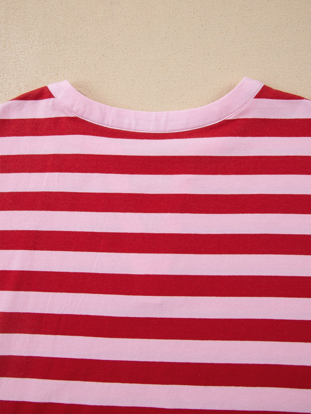 Striped Cotton T Shirt Women Split V Neck Short Sleeve Casual Top — Kharites Shop - Kharites