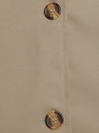 Trench Coat Women Button Up Checkered Lining Long Jacket Classic Overcoat — Kharites Shop - Kharites