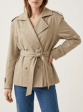 Trench Coat Women Double Breasted Belted Long Jacket Classic Overcoat — Kharites Shop - Kharites