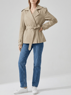 Trench Coat Women Double Breasted Belted Long Jacket Classic Overcoat — Kharites Shop - Kharites