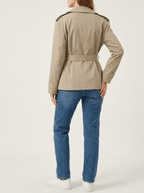 Trench Coat Women Double Breasted Belted Long Jacket Classic Overcoat — Kharites Shop - Kharites