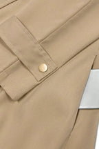 Trench Coat Women Wide Lapel Belted Long Jacket Classic Overcoat — Kharites Shop - Kharites