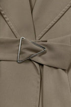 Trench Coat Women Wide Lapel Belted Long Jacket Classic Overcoat — Kharites Shop - Kharites