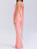 Two Piece Set Ruched Tube Top & Maxi Skirt Women Strapless — Kharites Shop - Kharites
