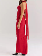 Two Piece Set Ruched Tube Top & Maxi Skirt Women Strapless — Kharites Shop - Kharites