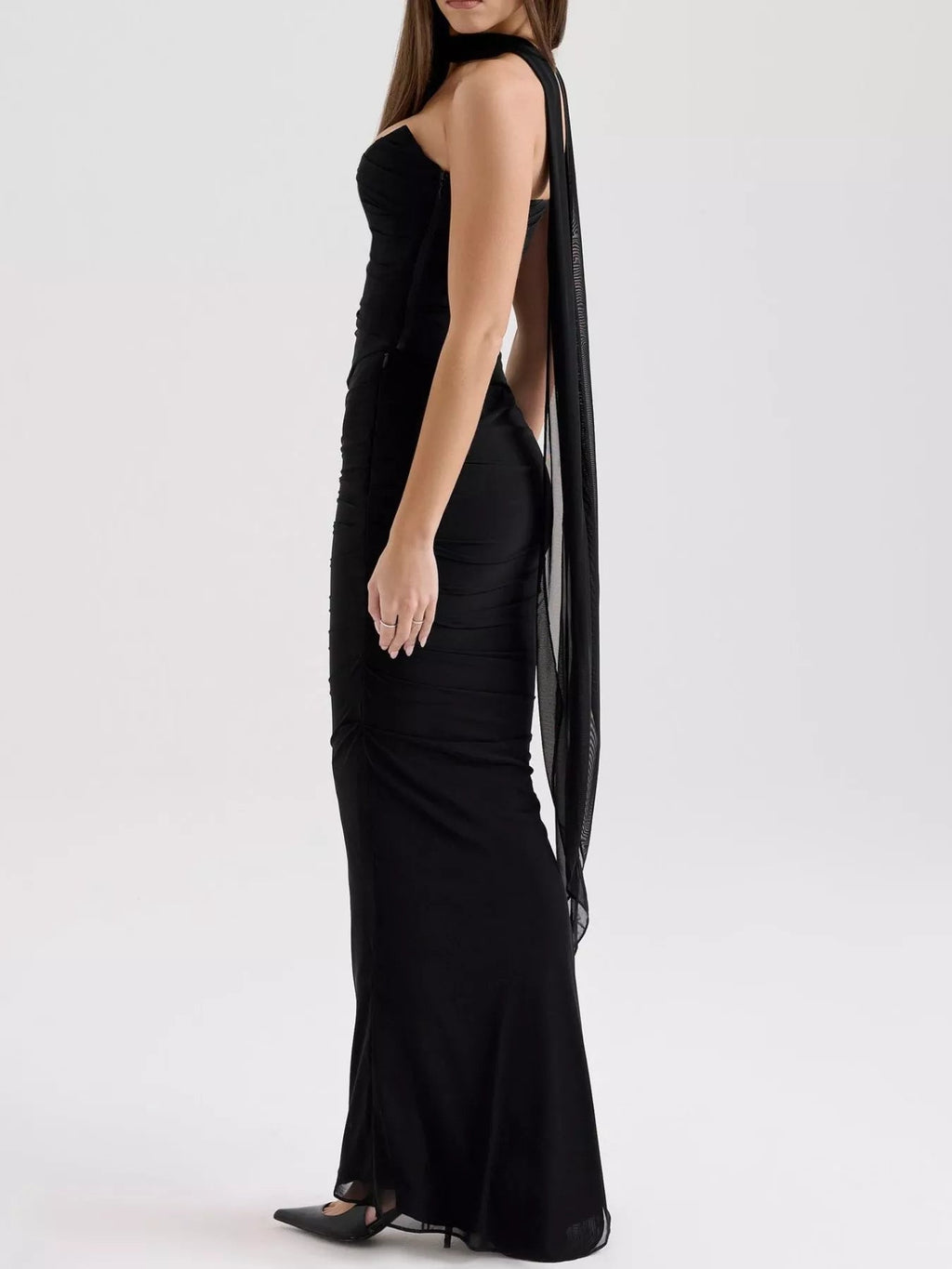 Two Piece Set Ruched Tube Top & Maxi Skirt Women Strapless — Kharites Shop - Kharites