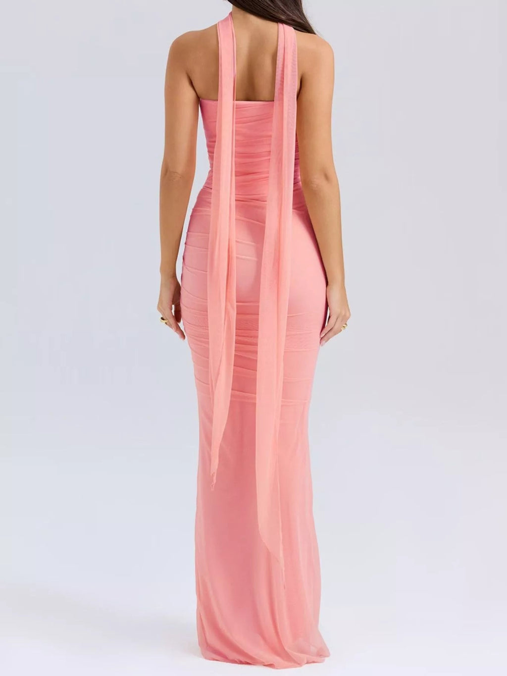 Two Piece Set Ruched Tube Top & Maxi Skirt Women Strapless — Kharites Shop - Kharites