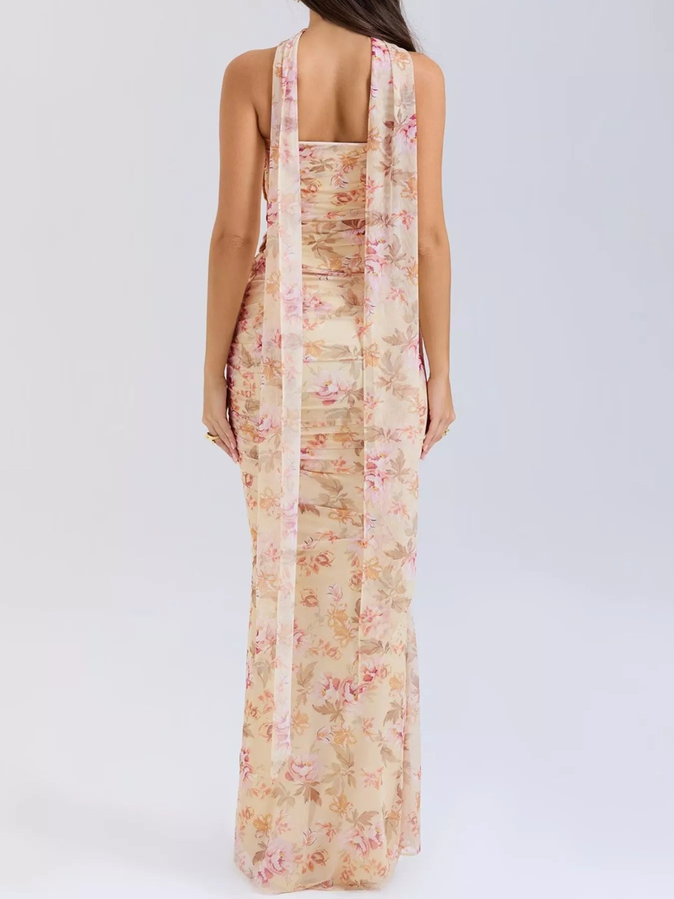 Two Piece Set Ruched Tube Top & Maxi Skirt Women Strapless — Kharites Shop - Kharites