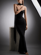Two Piece Set Ruched Tube Top & Maxi Skirt Women Strapless — Kharites Shop - Kharites