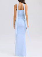 Two Piece Set Ruched Tube Top & Maxi Skirt Women Strapless — Kharites Shop - Kharites