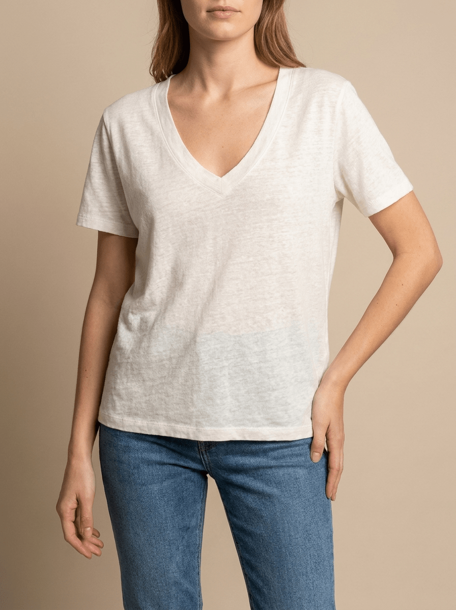 V Neck Cotton T Shirt Women Short Sleeve Basic Casual Everyday Top — Kharites Shop - Kharites